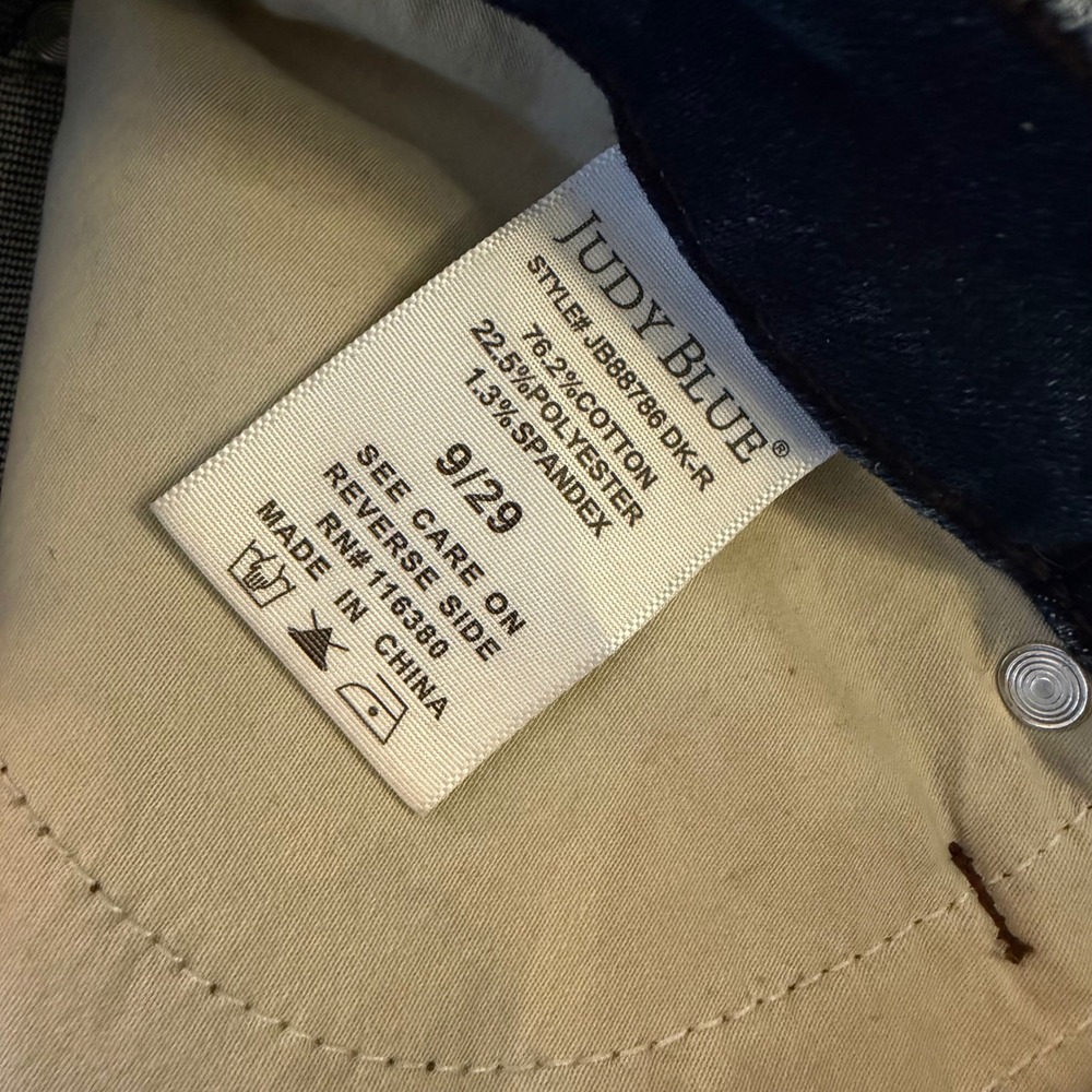 Judy Blue Flare Jeans Dark Wash High Rise Stretch Denim Womens 9/29 Regular - Picture 5 of 16